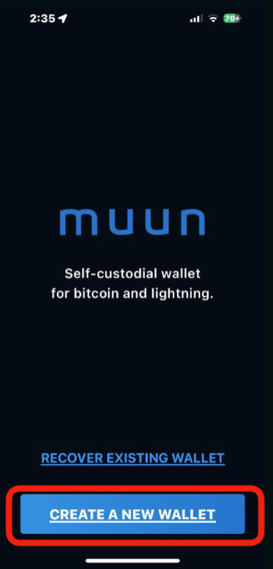 Lightning Wallet Setup Muun